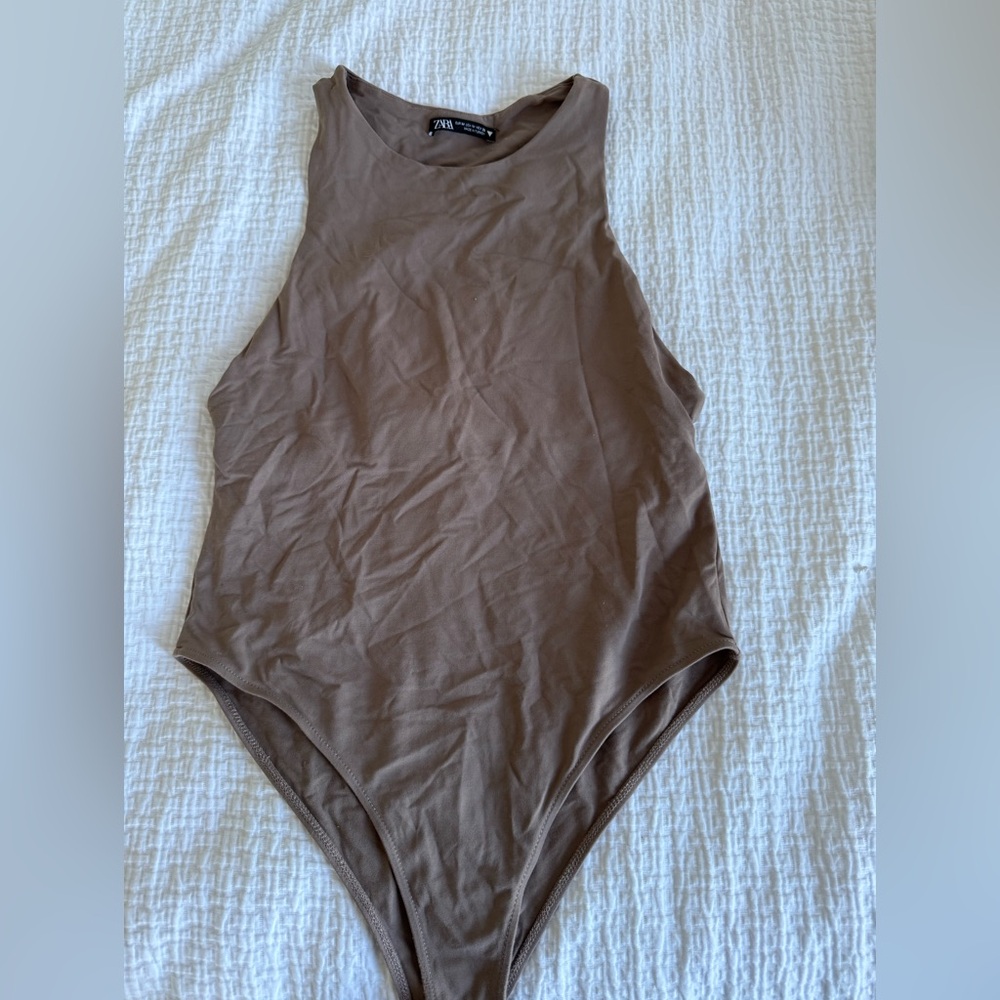 Zara Brown Tank Bodysuit